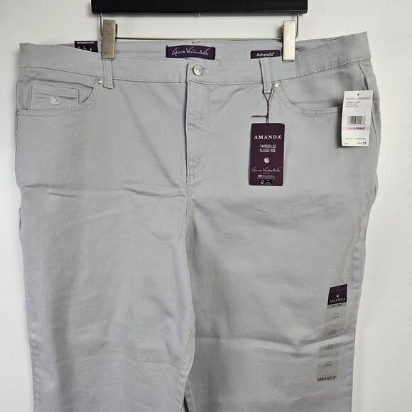 Gloria Vanderbilt Amanda PLUS 22W Gray Tapered Leg Soft Touch Jeans NWT - Picture 3 of 12